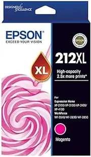 Epson 212XL - High Capacity - Magenta Ink Cartridge for XP-5100 WF-2860, Single Pack, C13T02X392