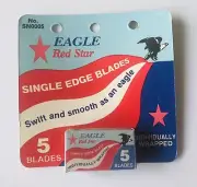 4 PK X 5PC EAGLE RED STAR SINGLE EDGE BLADES/INDIVIDUALLY WRAPPED Scraper Blades