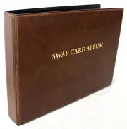 Swap Playing Card Album 2-Ring Vinyl Binder Folder & 20 Sleeves 8-Pockets Pages