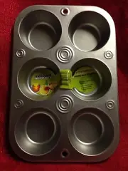 6 Cup Muffin Cooking Pan Heavyweight Steel Bakeware Baking Muffins & Cupcakes