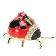 Ladybug Trinket Box Rings Earrings Jewelry Box Home Office Decorations