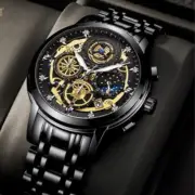 WISHDOIT Original Watch for Men's Waterproof Stainless Steel Quartz Analog