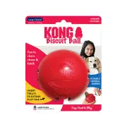 Kong Biscuit Ball Large Treat Stuffable Classic Rubber Dog Fetch & Chew Dog Toy
