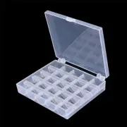 25 Cell Empty Bobbins Spools Box Sewing Machine Bobbin Case Organizer StoragBME