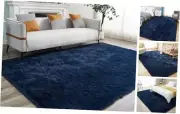 Rugs for Living Room Rugs for Bedroom, Large Fluffy Area 5 x 7 ft Navy Blue