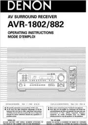 Denon AVR-1802 Receiver Amplifier Owners Manual