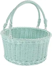 Yardwe Woven Picnic Basket with Handle Portable Storage Basket for Outdoor Gatherings for Barbecues Picnics and Fruit Design Shape