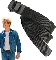 [Generic] Men's Belt -Man's Ratchet Belt | Belts for Men | Casual Web Click Bellt with Slide Buckle | Automatic buckle Nylon bellt for Casual Fashion Formal Work Suit Hiking