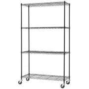 Trinity Basics 4 Tier Shelving Rack Black - Garage Shelving Rack Storage