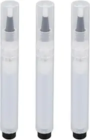 Transparent Twist Pens, 3pcs Empty Nail Oil Pens with Brush Tip, Portable Cosmetic Lip Gloss Containers Versatile Refillable Eyelash Growth Liquid Tube for Cuticle Oil Applicator