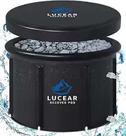 Zero Ice Bath Tub Cold Plunge Tub for Athletes-Portable Freestanding Bathtub for Recovery and Cold Water Therapy, Portable Ice Barrel Bath with Cover Recovery Bucket Ice Baths (35.5"X29.5")