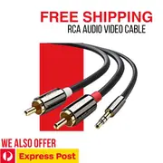 RCA Audio Video Cable 1M 3.5mm Male to 2 RCA Male Stereo Audio Cable