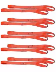 TEN (10x) ORANGE Motorcycle Soft Tie / Handle Bar Straps / Off-Road / ATV / Loop