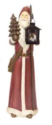 Melrose Rustic Lodge Santa Claus Christmas Candle Holder Table Top Figure 20"