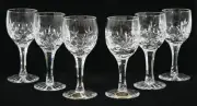 RARE! ATLANTIS CRYSTAL MERIDIAN PATTERN SET OF 6 CORDIALS SIZE 4 7/8" TALL NEW