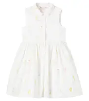 [Bonpoint] Bonpoint Anne printed cotton dress Y 14 white