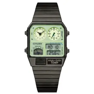 【CITIZEN 星辰】Chronograph ANA-DIGI TEMP雙顯 溫度計 夜光型者錶款(JG2147-85X)