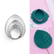 4PCS Leaf/Petal Mold Cookie Cutter DIY Sugarcraft Fondant Baking Mould Tools