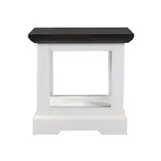 Hampton Lamp Table - White/Charcoal
