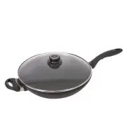 NEW Swiss Diamond XD Induction Wok w/Lid & Tempura Rack 32cm