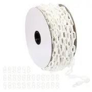 Plastic Chain,150 FEET Safety Barrier Chain for Crowd, 1/4inch(6mm) White