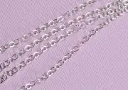 925 Sterling silver cable chain BY THE FOOT hammered textured oval links 3.5x4mm
