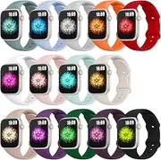 enjoyselfhub 14Pack Bands Compatible with Apple Watch Band 41mm 40mm 38mm 49mm 45mm 44mm 42mm, Sport Soft Waterproof Silicone Straps for iWatch Apple Watch Series 8 7 6 5 4 3 2 1 SE Ultra Women Men