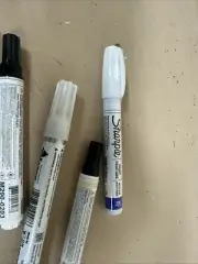Sharpie Oil-Based Medium Point White El Marko Mohawk, REJUVENATE Lot 5 Markers