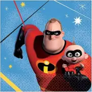 Incredibles 2 Disney Pixar Movie Kids Birthday Party Paper Beverage Napkins