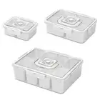 Stackable Kitchen Storage Box Portable Storage Bins for Refrigerator and Drawer