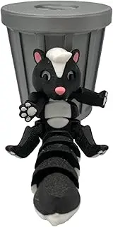 ZZ LIFE Articulating Raccoon, Fox, Panda with Trash Can - 3D Printed Articulated Joints ADHD, Autism, Relief Anxiety (Skunk)