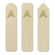 3 x 'Beautiful Moth' Birch Bookmarks (BK00016634)