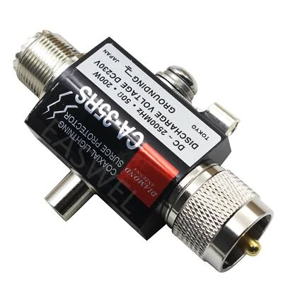 CA-35RS Coaxial Lightning Surge Protector Arrester Male to Female UHF Connector