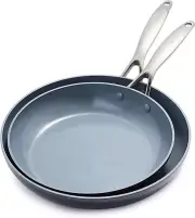 Healthy 10" & 12" Ceramic Nonstick Frying Pan Set - PFAS-Free Induction Cookware