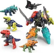 Take Apart Dinosaur Toy for Kids,Transformers Robot 5 in 1 Toys,Educational Building Dinosaur Toy for 3 4 5 6 7 8 9 Year Old Kid Boy Girl,STEM Toy Birthday Gift Children Learning Construction Toy