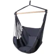 Hammock Chair Outdoor Camping Hanging Hammocks Cushion Pillow Grey