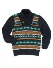 GYMBOREE LOCH NESS HEROES NAVY FAIR ISLE L/S SWEATER 4 5 6 NWT