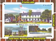 METAL SIGN - New York Postcard - The Millbrook House, Round Top, N. Y