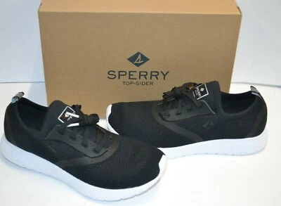 New Sperry STS16330 7 Seas blacK Men's Casual MESH SNEAKER BOAT Shoes 10 M