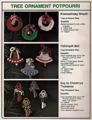 Christmas Wreaths, Bells & Keys Patterns in Macrame Ornament Potpourri Book 7338