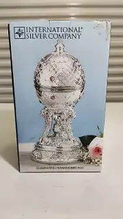 Silver Plated Egg Shape Home Decor By International Silver Company Vintage