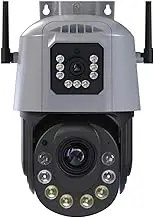 8MP 4K WiFi Camera Outdoor Dual Lens PTZ 36X Optical Zoom Ai Detection CCTV Surveillance Color Night Vision IP Camera(U/S,6MP Add 128G Card)