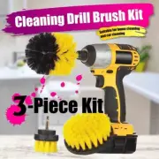 3x Drill Brush Attachment Set Power Scrubber Cleaning Kit Combo Scrub Tub Clean