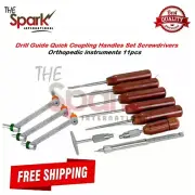 Drill Guide Quick Coupling Handles Set Screwdrivers Orthopedic instruments 11pcs
