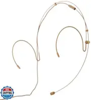 Double Earhook Headset Microphone w/ 4 pin Mini XLR for Audio Technica Wirele