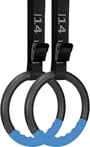 BOOSTEADY Gymnastic Rings with 15 FT Adjustable Straps Non-Slip Gymnastics Rings Pull Up Workout Rings for Home Gym Exercise, Training