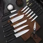 High Carbon Stainless Steel Kitchen Knife Set Ultra Sharp Blade Ergonomic Handle