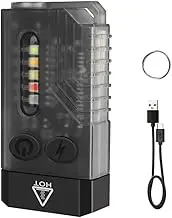 Portable LED Flashlight with 365nm Light Multifunctional Keychain Flashlight Magnetic Work Light with Multiple Lighting Modes Support Beeping Alarm