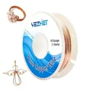 18 Gauge 99.9% Copper Wire, Dead Soft, 0.22 Pound Spool Pure Solid Bare Copper