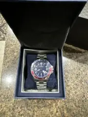 Cortebert CB-3015-22 Watch! Retail $275. Red/blue Dial